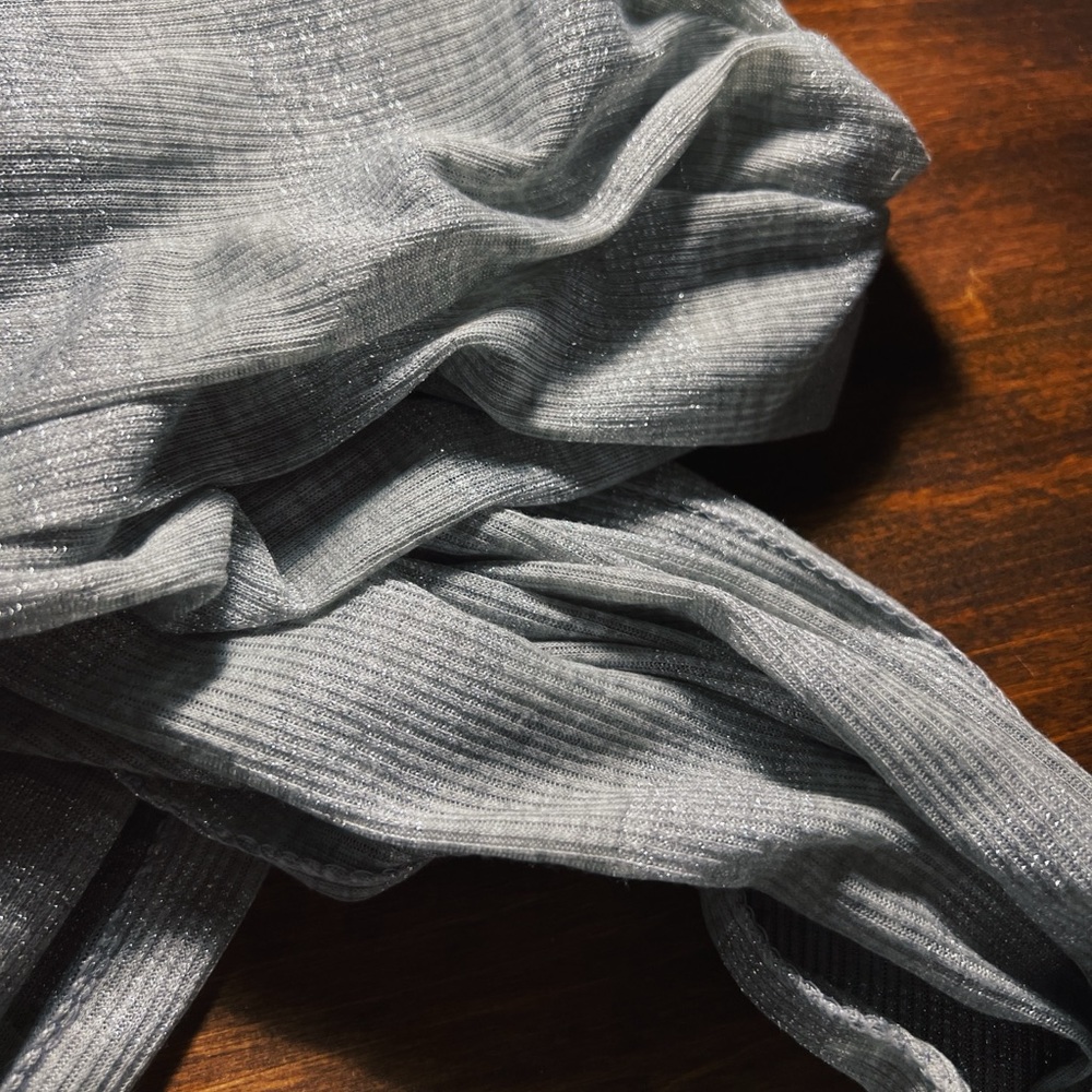 Silver Striped Infinity Scarf - Picture 2 of 4